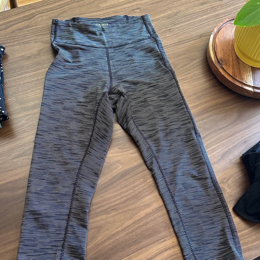 Tek Gear Kids Charcoal Striped Leggings